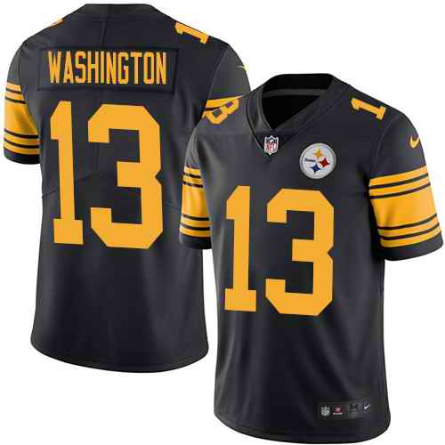 Nike Men & Women & Youth Steelers 13 James Washington Black Color Rush Limited Jersey,We sell and wholesale Nike Men & Women & Youth Steelers 13 James Washington Black Color Rush Limited Jersey on line form chian!